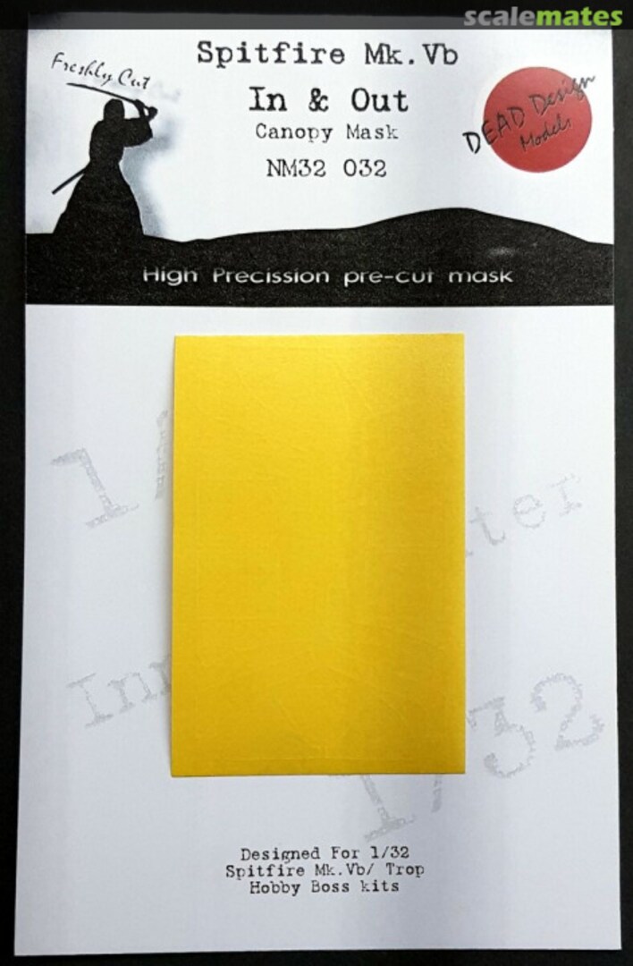 Boxart Spitfire Mk.Vb - In&Out Canopy Mask NM32032 DEAD Design Models Boxart Spitfire Mk.Vb - In&Out Canopy Mask NM32032 DEAD Design Models