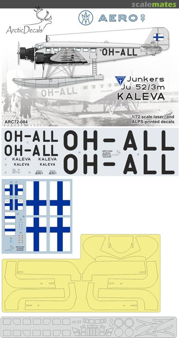 Boxart Junkers Ju-52/m3 ARC72-084 Arctic Decals Boxart Junkers Ju-52/m3 ARC72-084 Arctic Decals