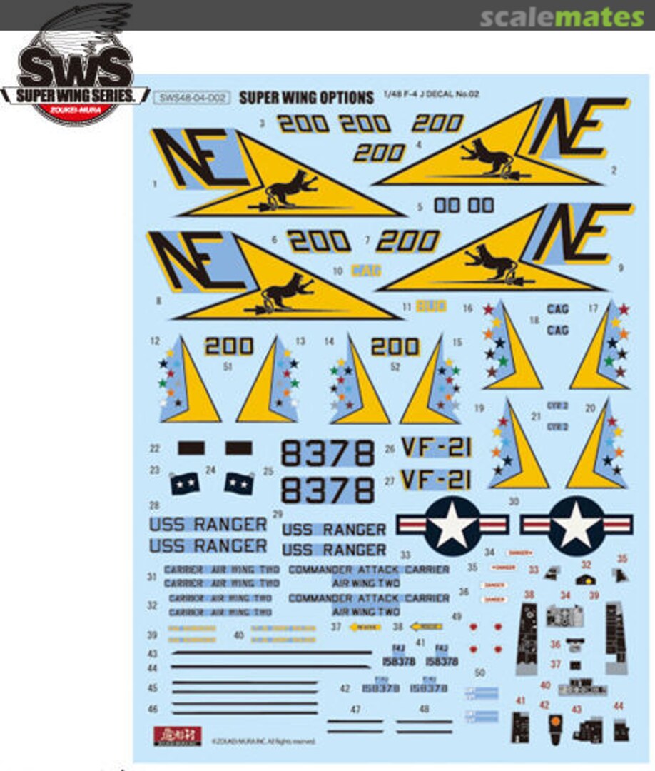 Boxart F-4J Marking Set 2 SWS48-04-D02 Zoukei-Mura Boxart F-4J Marking Set 2 SWS48-04-D02 Zoukei-Mura