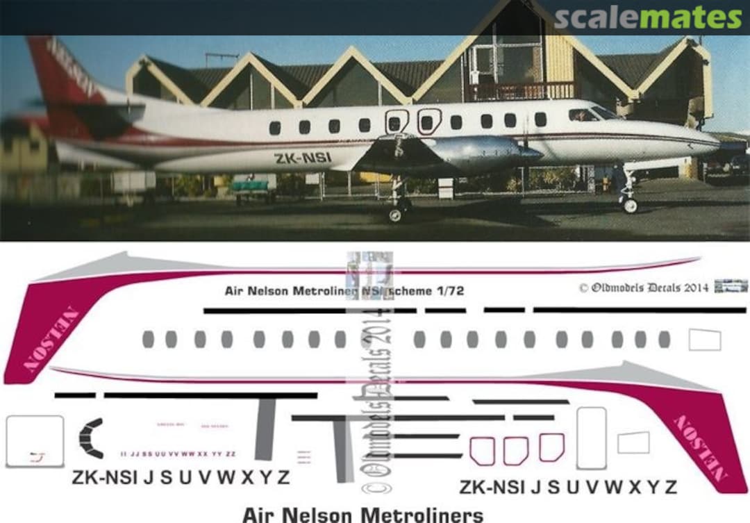 Boxart Air Nelson Metroliners OMD0513 Oldmodels Decals