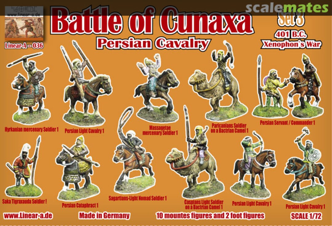 Contents Battle of Cunaxa (Set 3) - Persian Cavalry 036 Linear-a Contents Battle of Cunaxa (Set 3) - Persian Cavalry 036 Linear-a