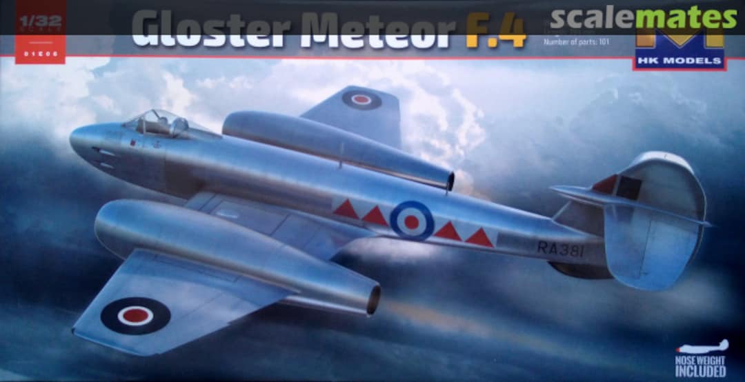 Boxart Gloster Meteor F.4 01E06 HK Models Boxart Gloster Meteor F.4 01E06 HK Models
