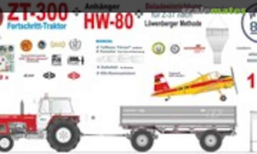 1:72 ZT-300 Fortschritt-tractor & Trailer HW-80 (Werk 803 WERK803-300) WERK803-300