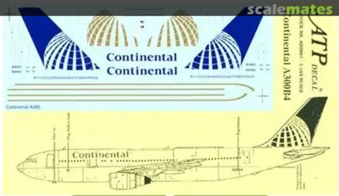 Boxart Continental (new colors) A.300B4 AD5087 ATP Airliners America Boxart Continental (new colors) A.300B4 AD5087 ATP Airliners America