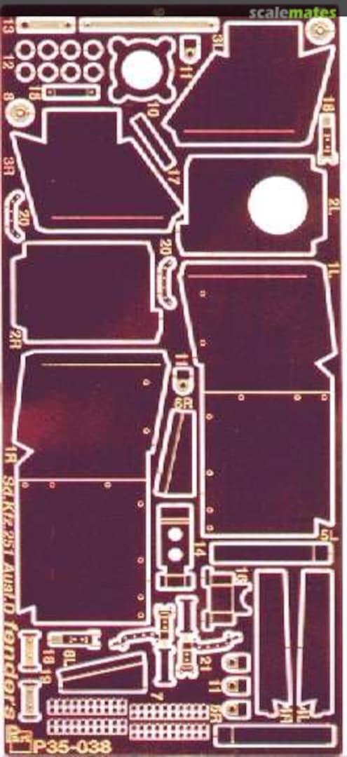 Boxart Sd.Kfz. 251 Ausf.D - fenders P35-038 Part