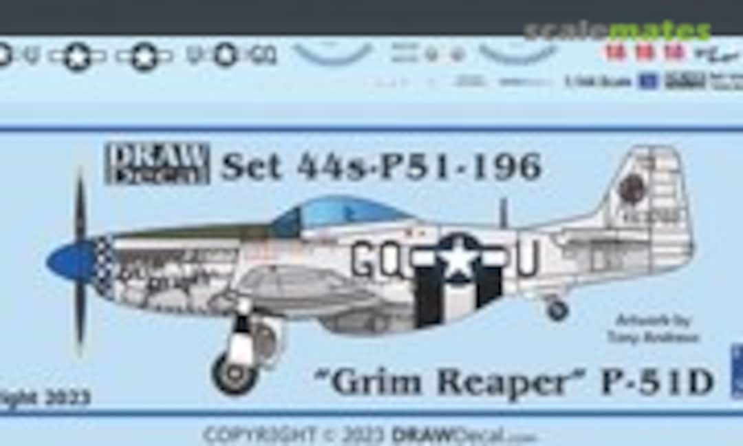 1:144 “Grim Reaper” P-51D (Draw Decal 44-P51-196) 44-P51-196