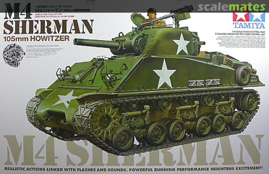 Boxart M4 Sherman 105mm Howitzer 56014 Tamiya Boxart M4 Sherman 105mm Howitzer 56014 Tamiya