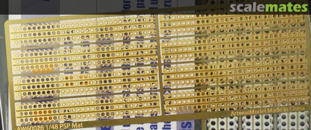 Boxart PSP (Perforated Steel Planking) / Marsden Matting Photo-Etched sheet (1pc) AW60026 ArtwoxModel Boxart PSP (Perforated Steel Planking) / Marsden Matting Photo-Etched sheet (1pc) AW60026 ArtwoxModel