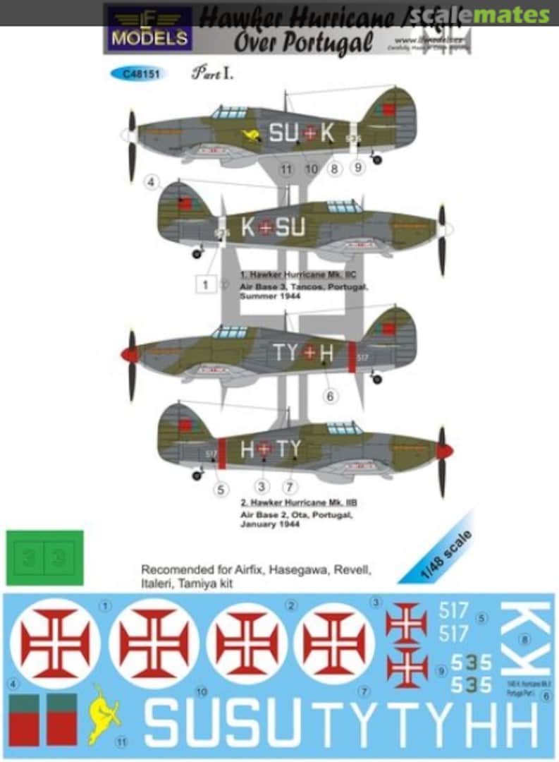 Boxart Hawker Hurricane Mk.II over Portugal Pt 1 C48151 LF Models Boxart Hawker Hurricane Mk.II over Portugal Pt 1 C48151 LF Models