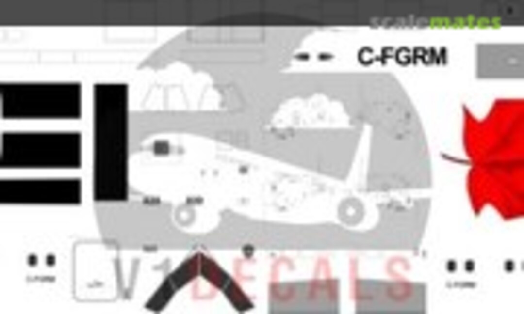 1:72 Air Canada Jazz DeHavilland Dash 8-100 (V1 Decals V1D0052-72) V1D0052-72