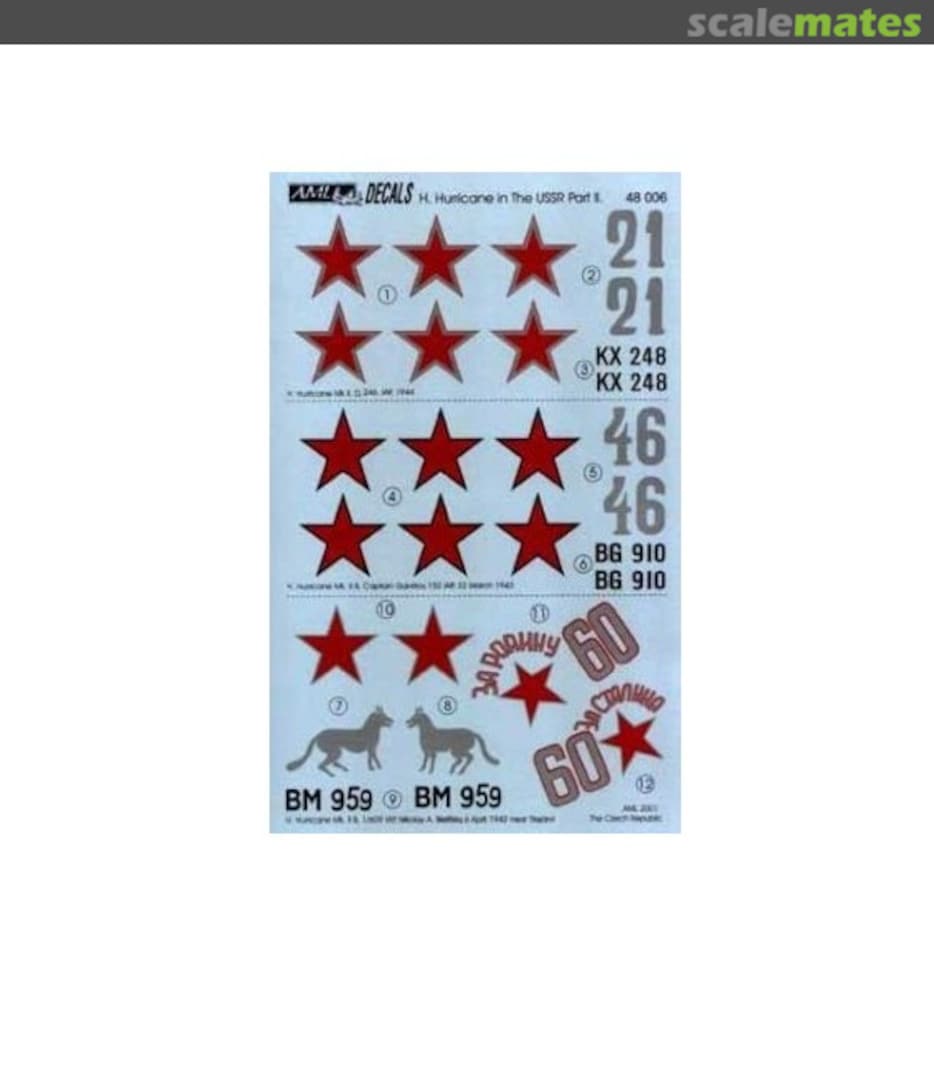 Contents Hawker Hurricane in the USSR - Part II AMLD48006 AML Contents Hawker Hurricane in the USSR - Part II AMLD48006 AML