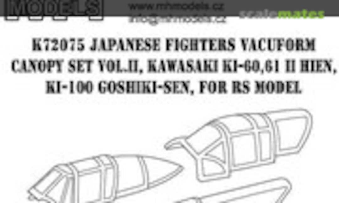 1:72 Japanese Fighters Vacuform Canopy Set Vol.II (MH Models K72075) K72075