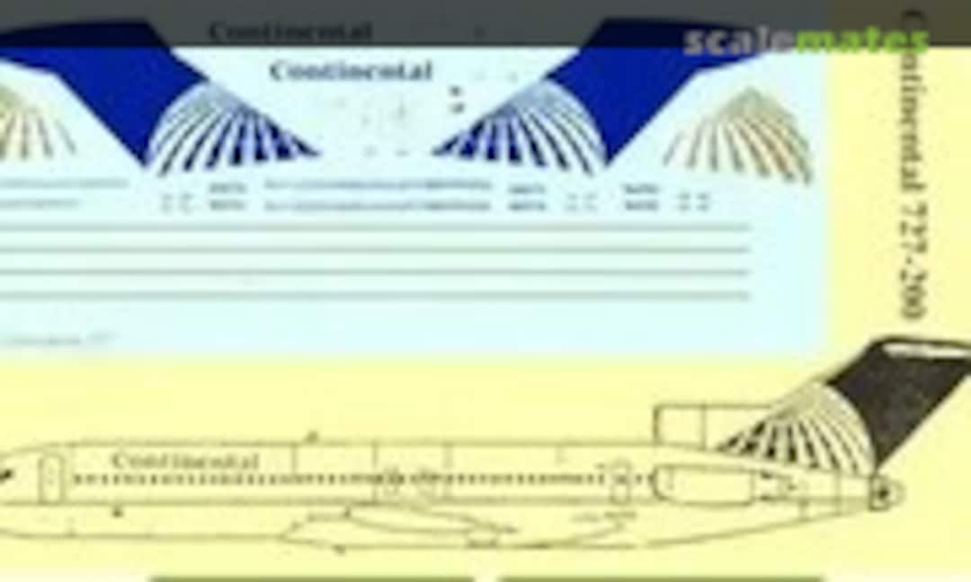 1:144 Continental (new colors) 727-200 (ATP Airliners America AD5089) AD5089