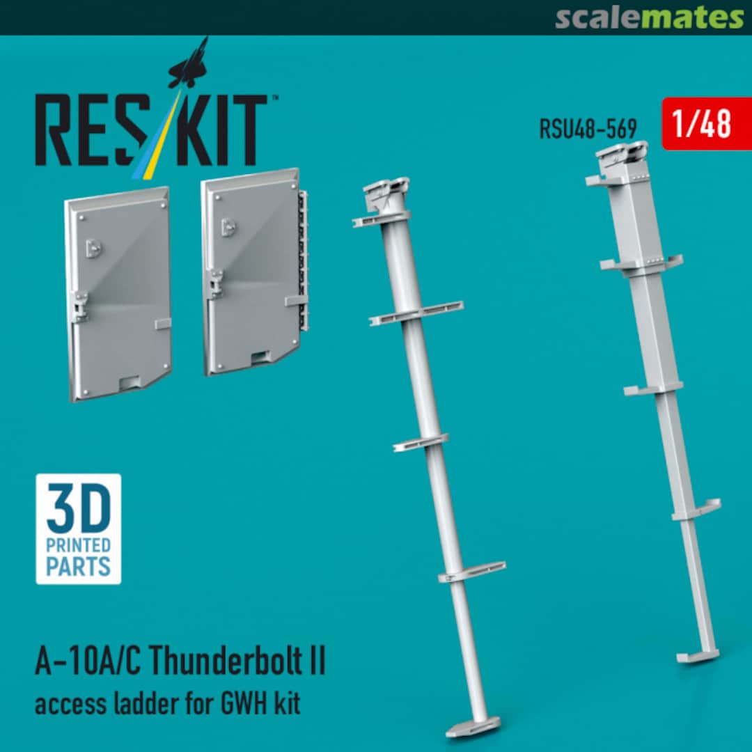 Boxart A-10A/C Thunderbolt II - access ladder (3D Printed) RSU48-0569 ResKit Boxart A-10A/C Thunderbolt II - access ladder (3D Printed) RSU48-0569 ResKit