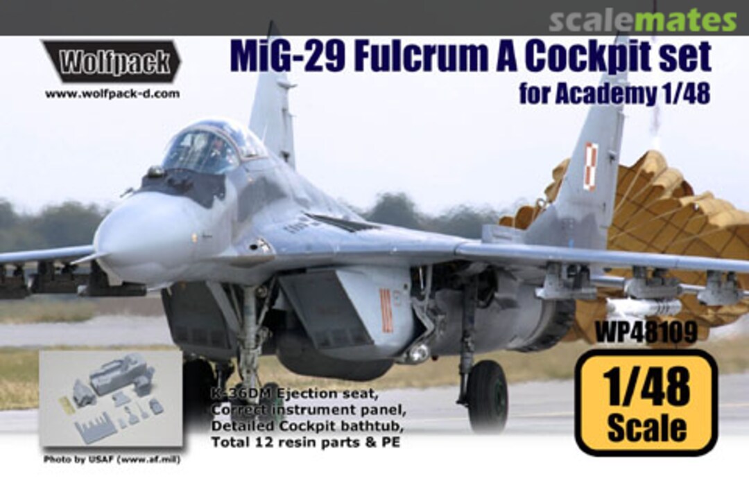Boxart MiG-29 (9-12) Fulcrum A Cockpit Set WP48109 Wolfpack
