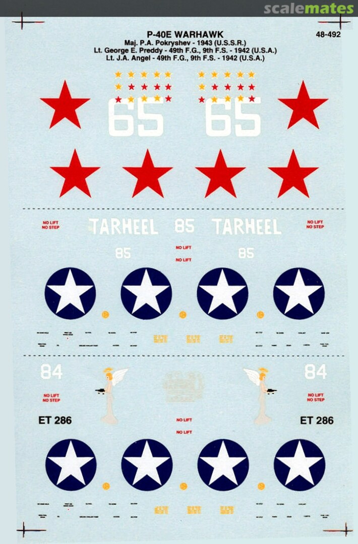 Boxart P-40E Warhawk 48-492 SuperScale International Boxart P-40E Warhawk 48-492 SuperScale International
