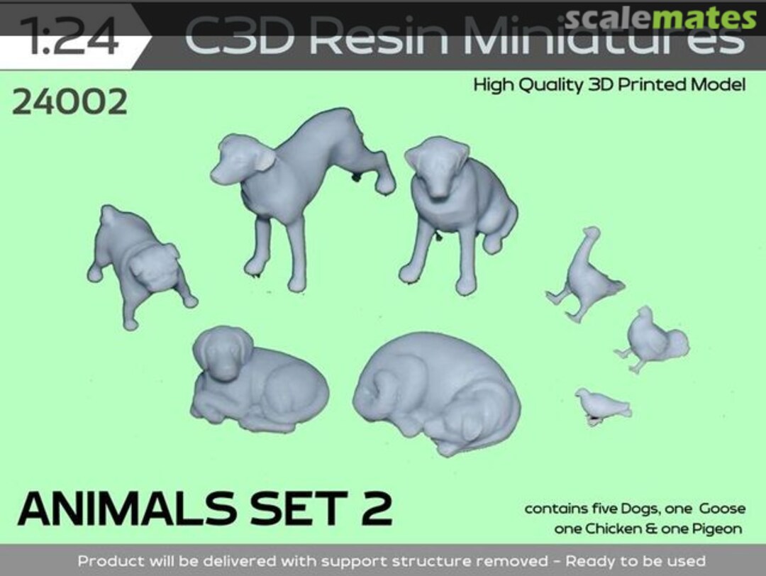 Boxart Animals Set 2 24002 C3D Resin Miniatures