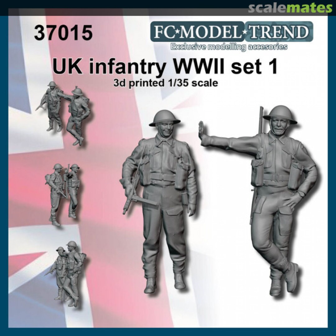 Boxart UK soldiers WWII, set 1 37015 FC Model Trend