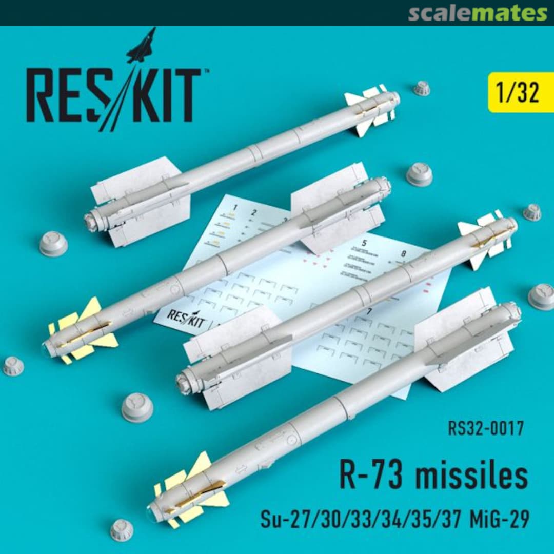 Boxart R-73 soviet missiles (4 pcs) RS32-0017 ResKit