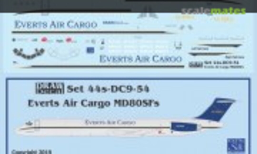 1:144 Everts Air Cargo MD80SFs (Draw Decal 44-DC9-54) 44-DC9-54