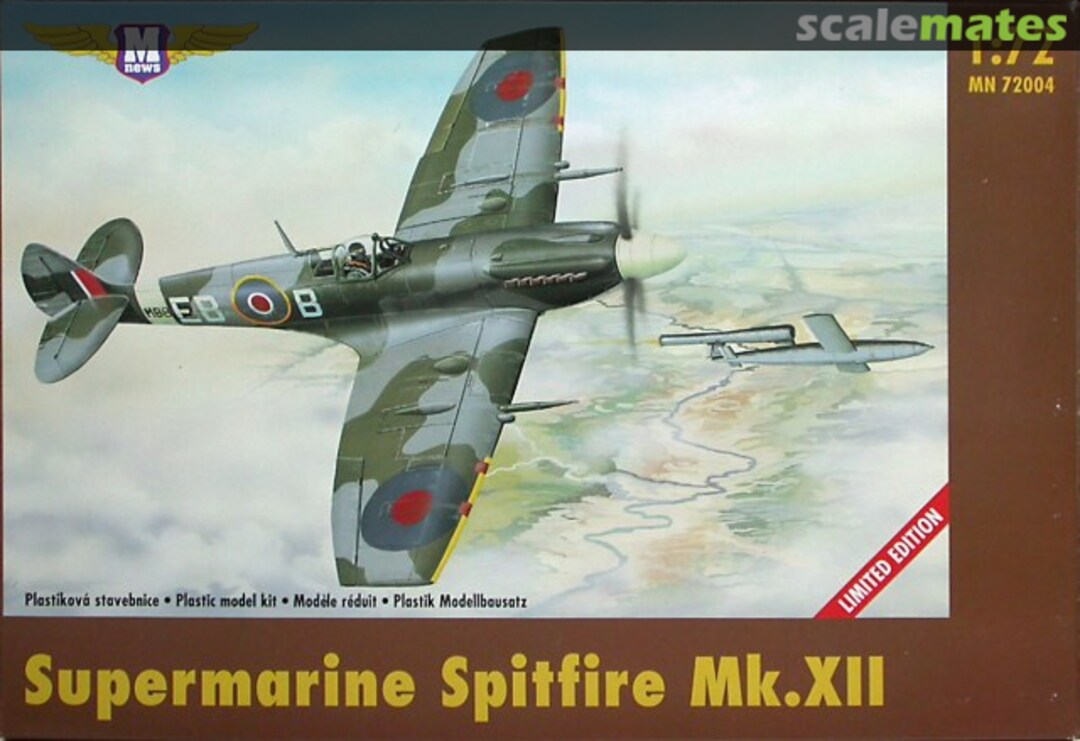 Boxart Supermarine Spitfire Mk.XII MN 72004 Model News Company Boxart Supermarine Spitfire Mk.XII MN 72004 Model News Company