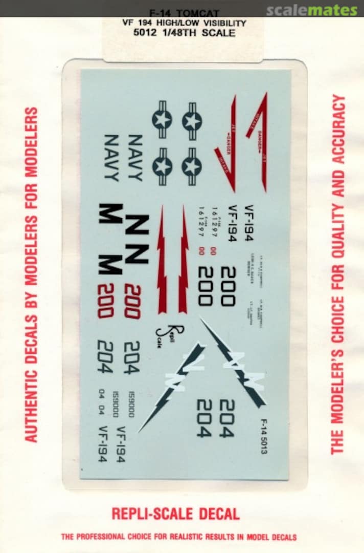 Boxart F-14 Tomcat VF 194 High/Low Visibility 5012 Repli-scale