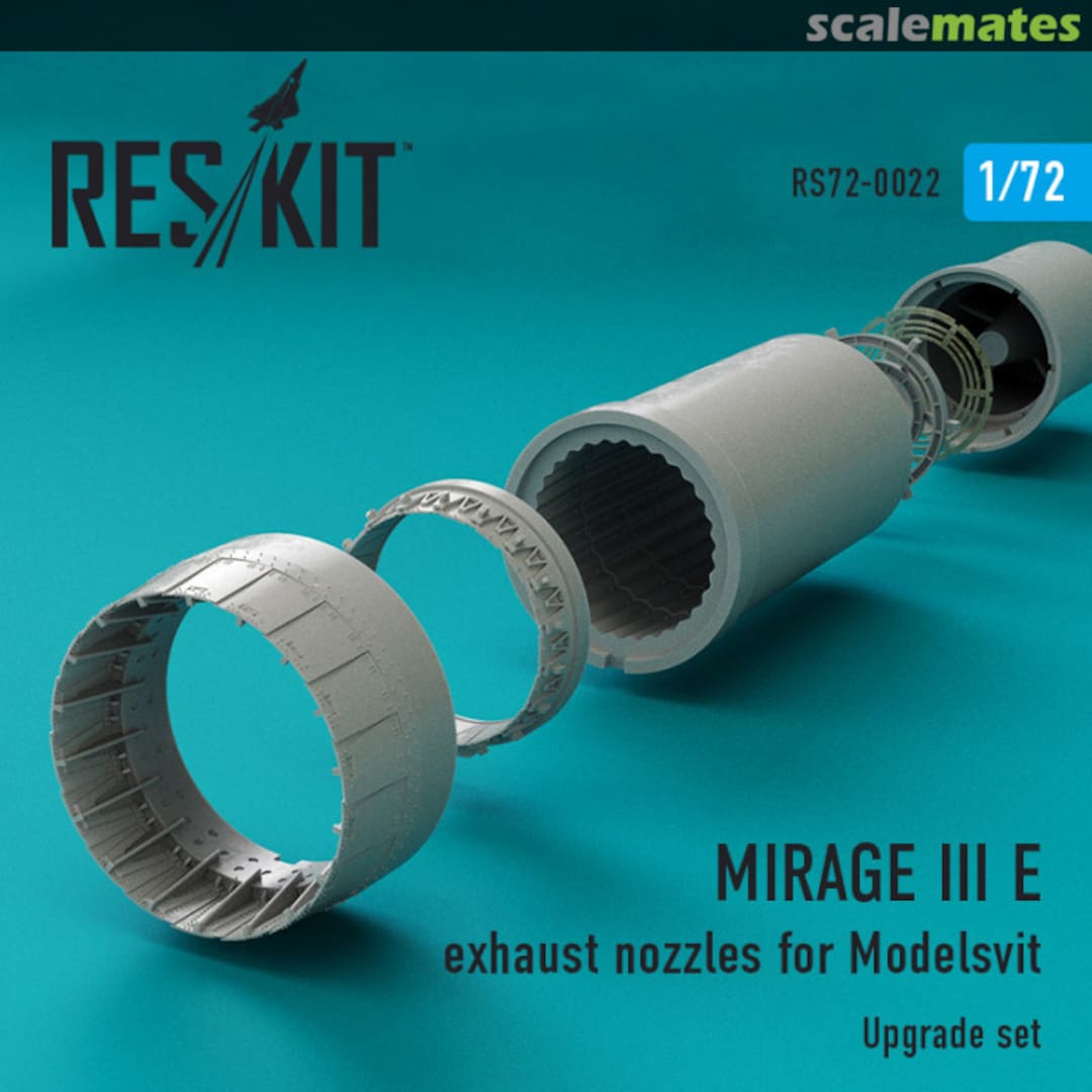 Boxart Mirage III E - Exhaust Nozzles RSU72-0022 ResKit Boxart Mirage III E - Exhaust Nozzles RSU72-0022 ResKit