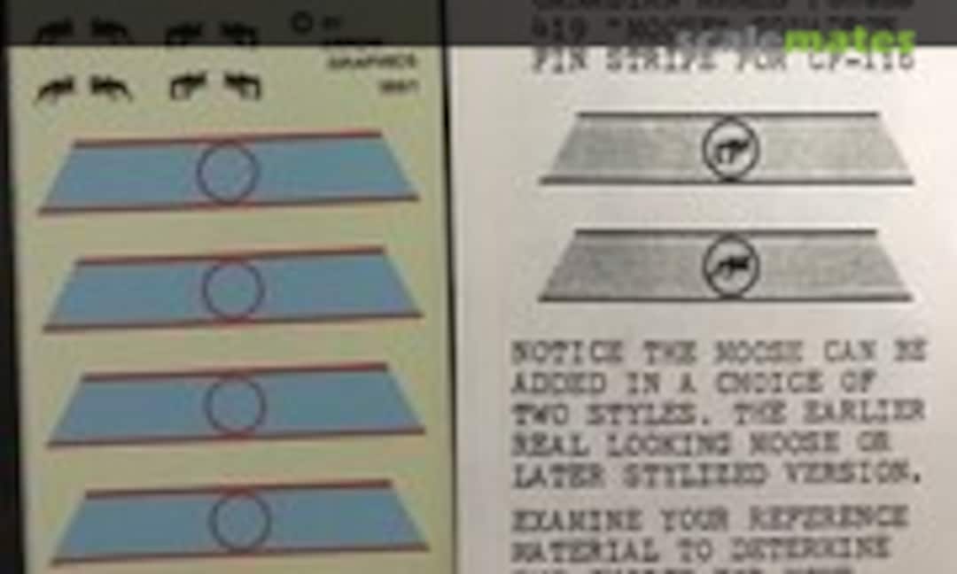 1:48 Canadian Armed Forces 419 Moose Squadron Fin Stripe for CF-116 (Arrow Graphics C-58-48) C-58-48