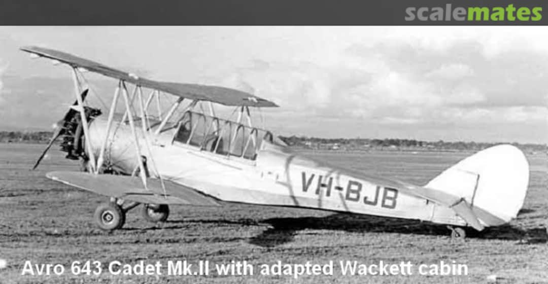 Boxart Avro 643 Cadet Mk.II with Wackett cabin 72topia Boxart Avro 643 Cadet Mk.II with Wackett cabin 72topia