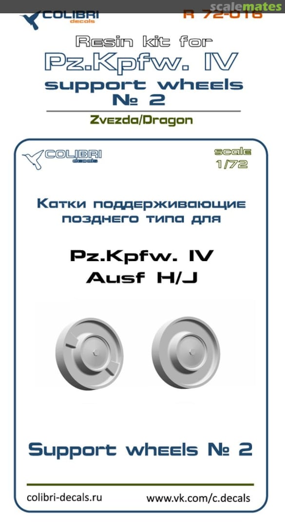 Boxart Pz.Kpfw. IV Ausf H/J Track Rollers No2 R72-016 Colibri Decals Boxart Pz.Kpfw. IV Ausf H/J Track Rollers No2 R72-016 Colibri Decals