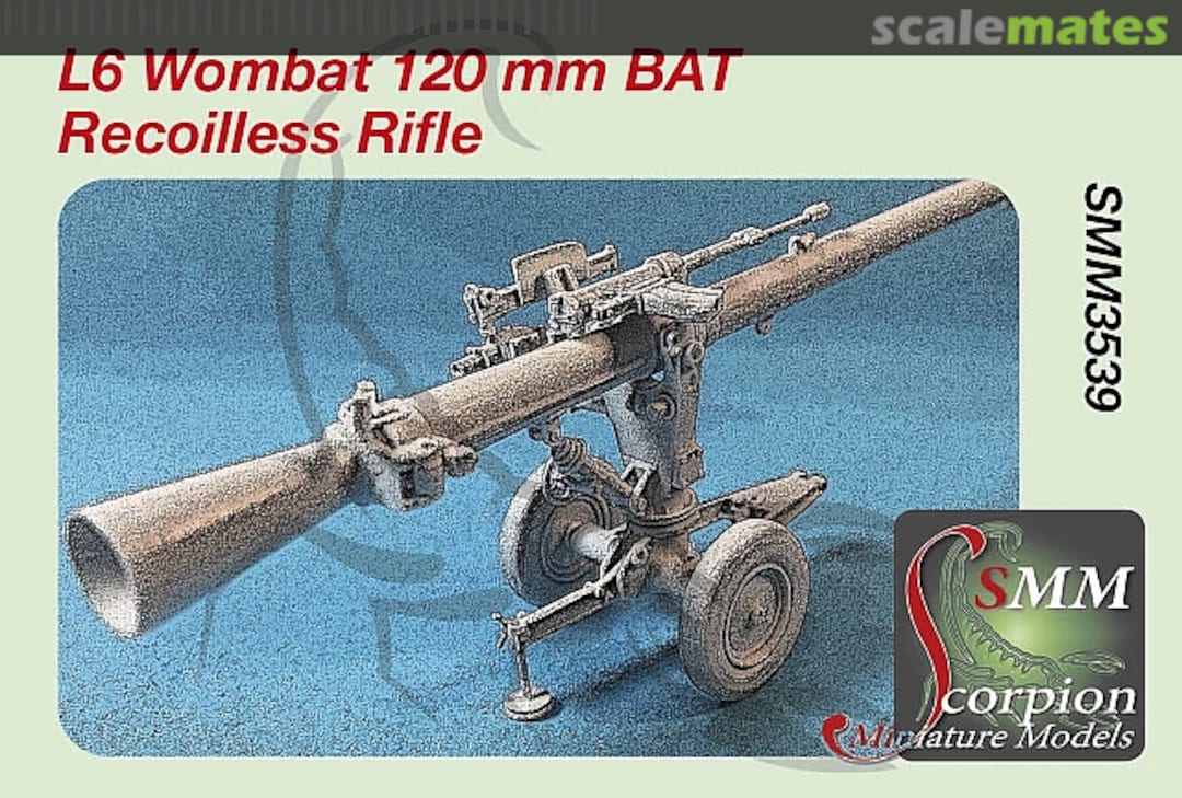 Boxart L6 Wombat 120mm BAT Recoilless Rifle SMM3539 Scorpion Miniature Models Boxart L6 Wombat 120mm BAT Recoilless Rifle SMM3539 Scorpion Miniature Models