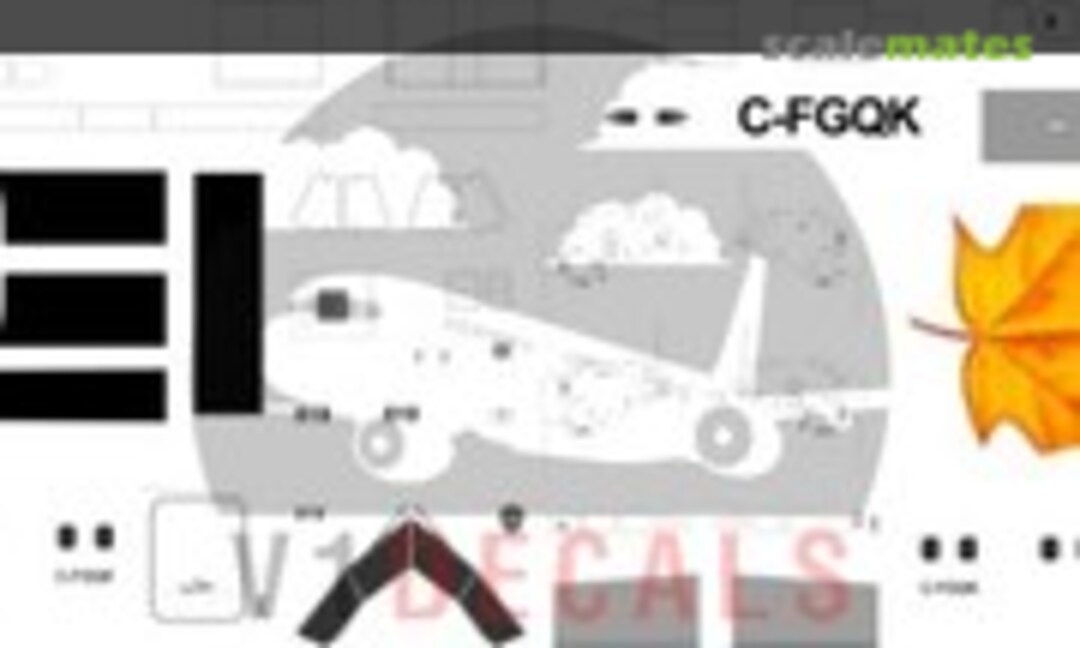 1:72 Air Canada Jazz DeHavilland Dash 8-100 (V1 Decals V1D0054-72) V1D0054-72