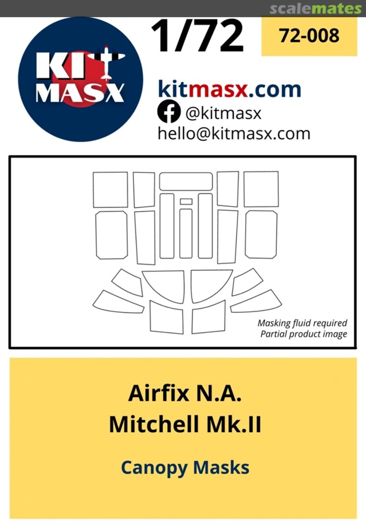 Boxart North American Mitchell Mk. II 72-008 Kit Masx Boxart North American Mitchell Mk. II 72-008 Kit Masx
