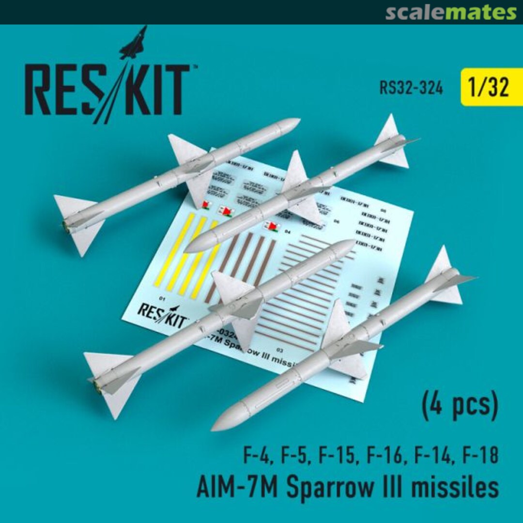 Boxart AIM-7M Sparrow III missiles RS32-0324 ResKit Boxart AIM-7M Sparrow III missiles RS32-0324 ResKit