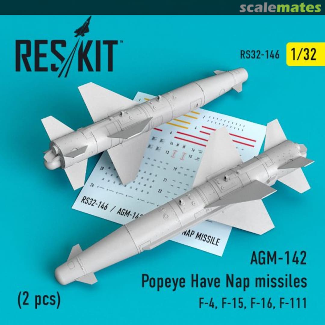 Boxart AGM-142 Popeye Have Nap missiles RS32-0146 ResKit Boxart AGM-142 Popeye Have Nap missiles RS32-0146 ResKit