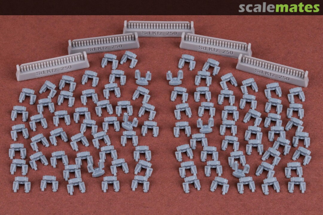 Contents Sd.Kfz. 10 / Sd.Kfz. 250 Steel tracks with rubber pads 3D035 SBS Model Contents Sd.Kfz. 10 / Sd.Kfz. 250 Steel tracks with rubber pads 3D035 SBS Model