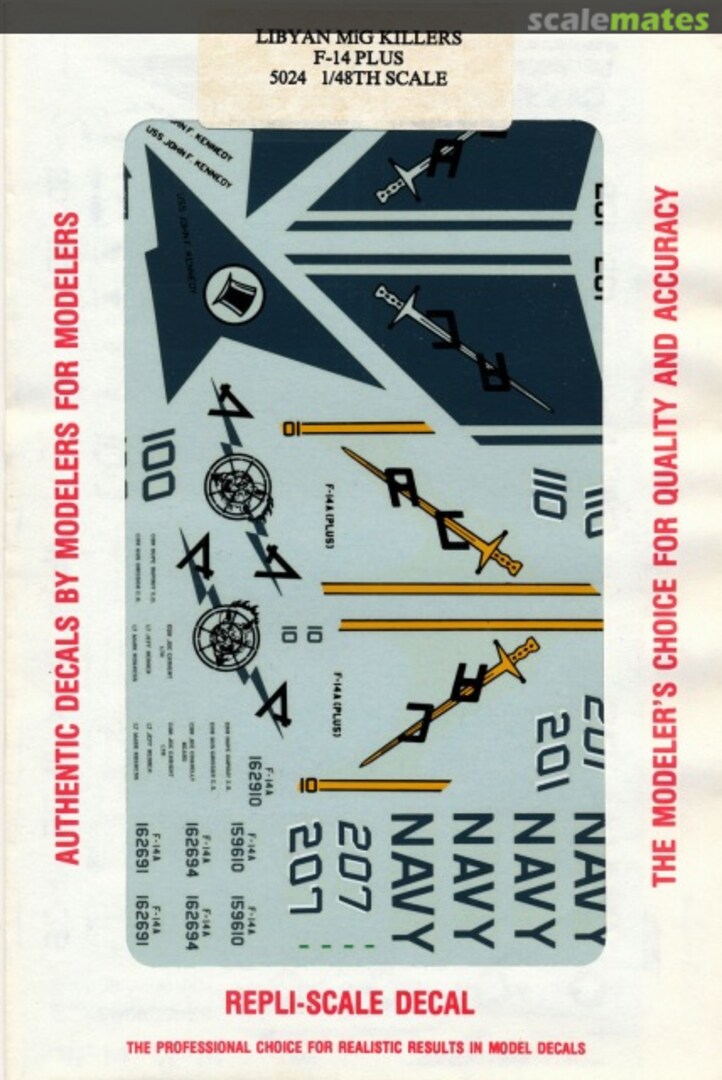 Boxart Libyan MiG Killers F-14 PLUS 5024 Repli-scale Boxart Libyan MiG Killers F-14 PLUS 5024 Repli-scale