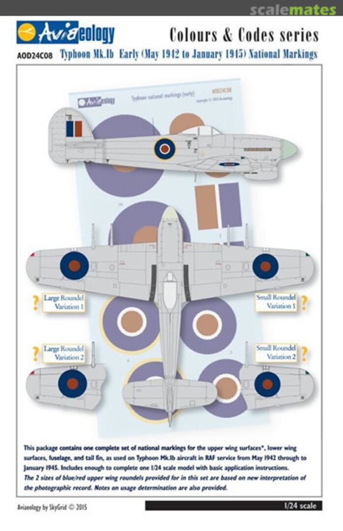 Boxart Typhoon Mk.1 Early National Markings AOD24C08 Aviaeology Boxart Typhoon Mk.1 Early National Markings AOD24C08 Aviaeology