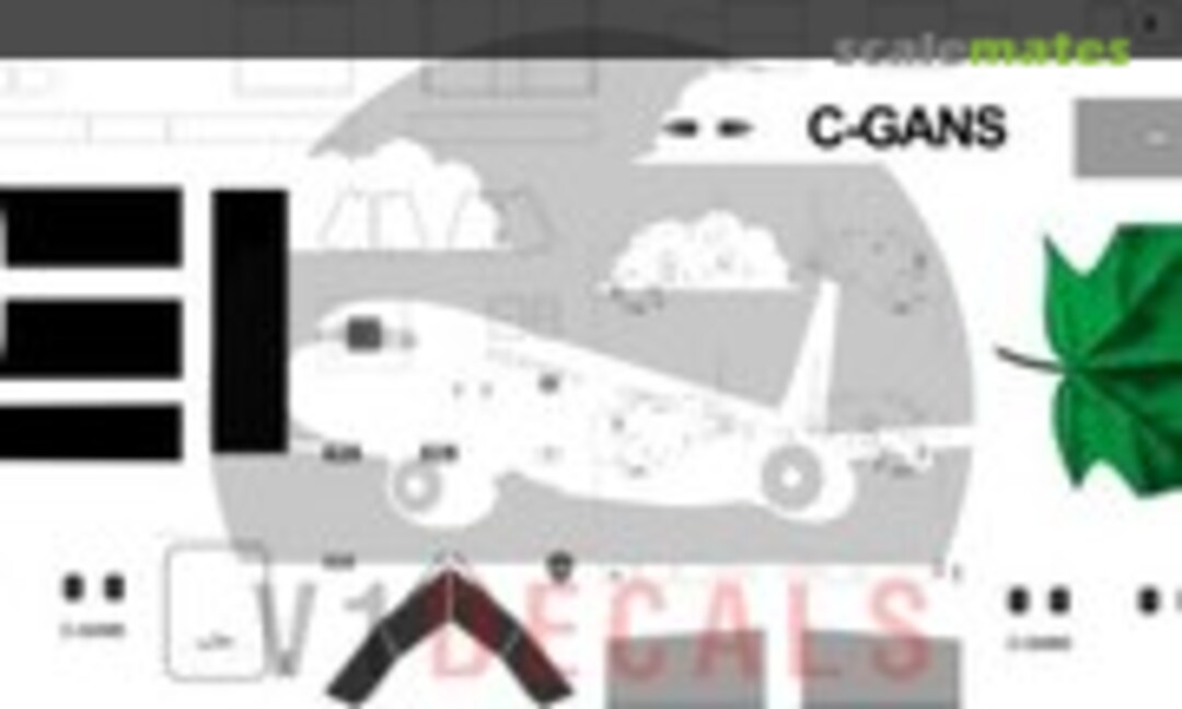 1:72 Air Canada Jazz DeHavilland Dash 8-100 (V1 Decals V1D0055-72) V1D0055-72