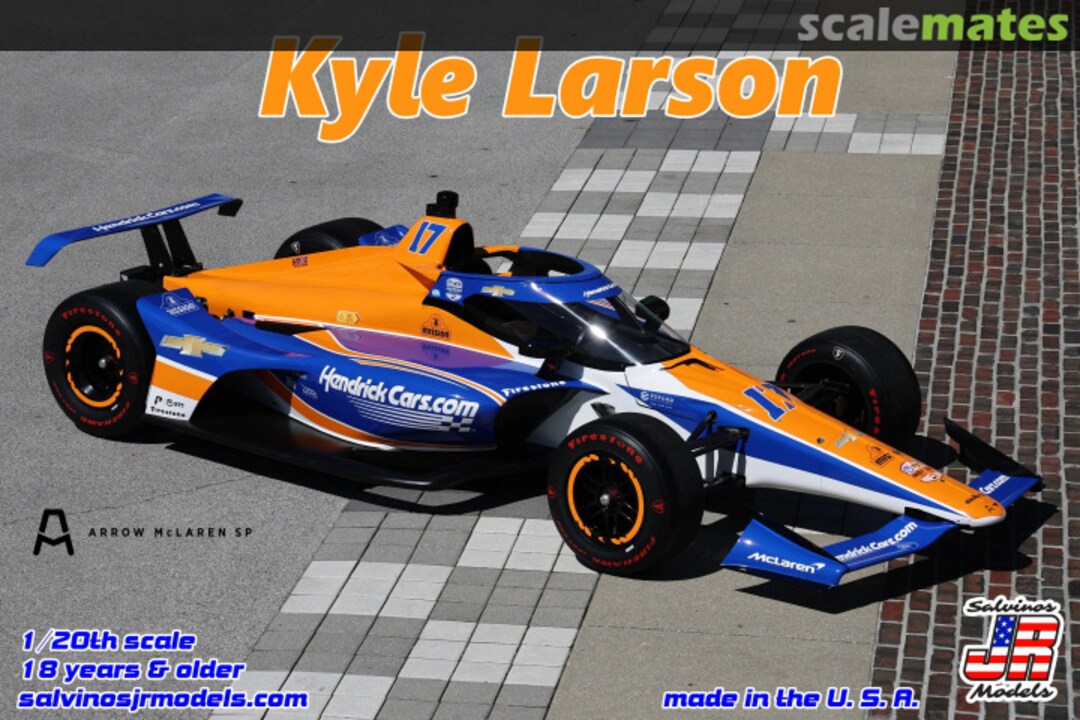 Boxart Kyle Larson 2024 IndyCar AM2024KLI Salvinos JR Models Boxart Kyle Larson 2024 IndyCar AM2024KLI Salvinos JR Models