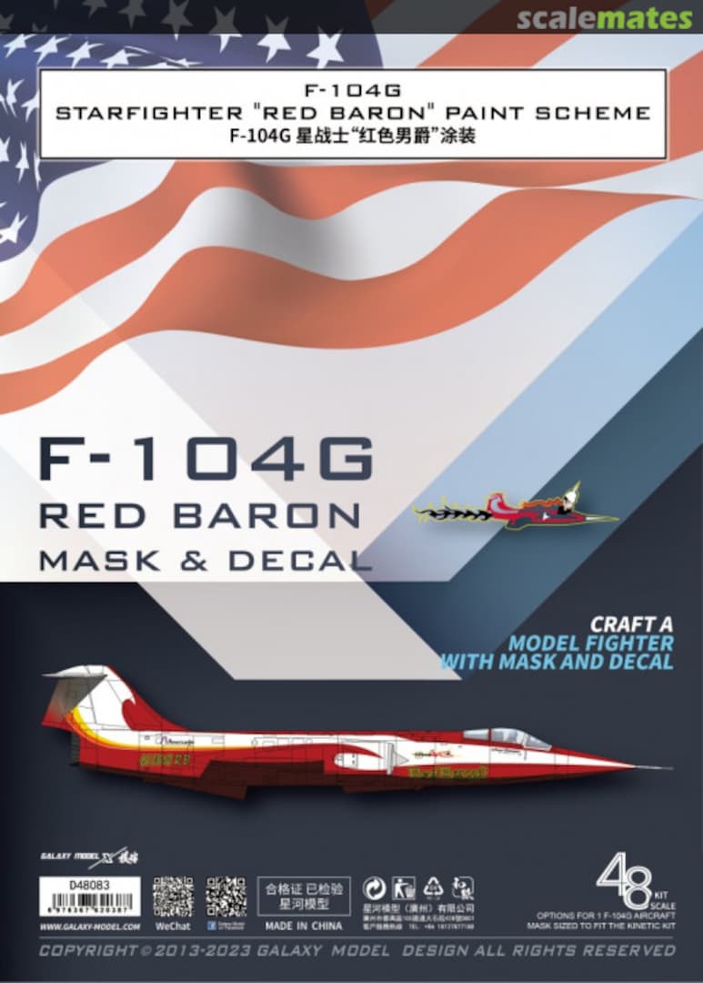 Boxart F-104G Red Baron Mask & Decal D48083 Galaxy Model Boxart F-104G Red Baron Mask & Decal D48083 Galaxy Model