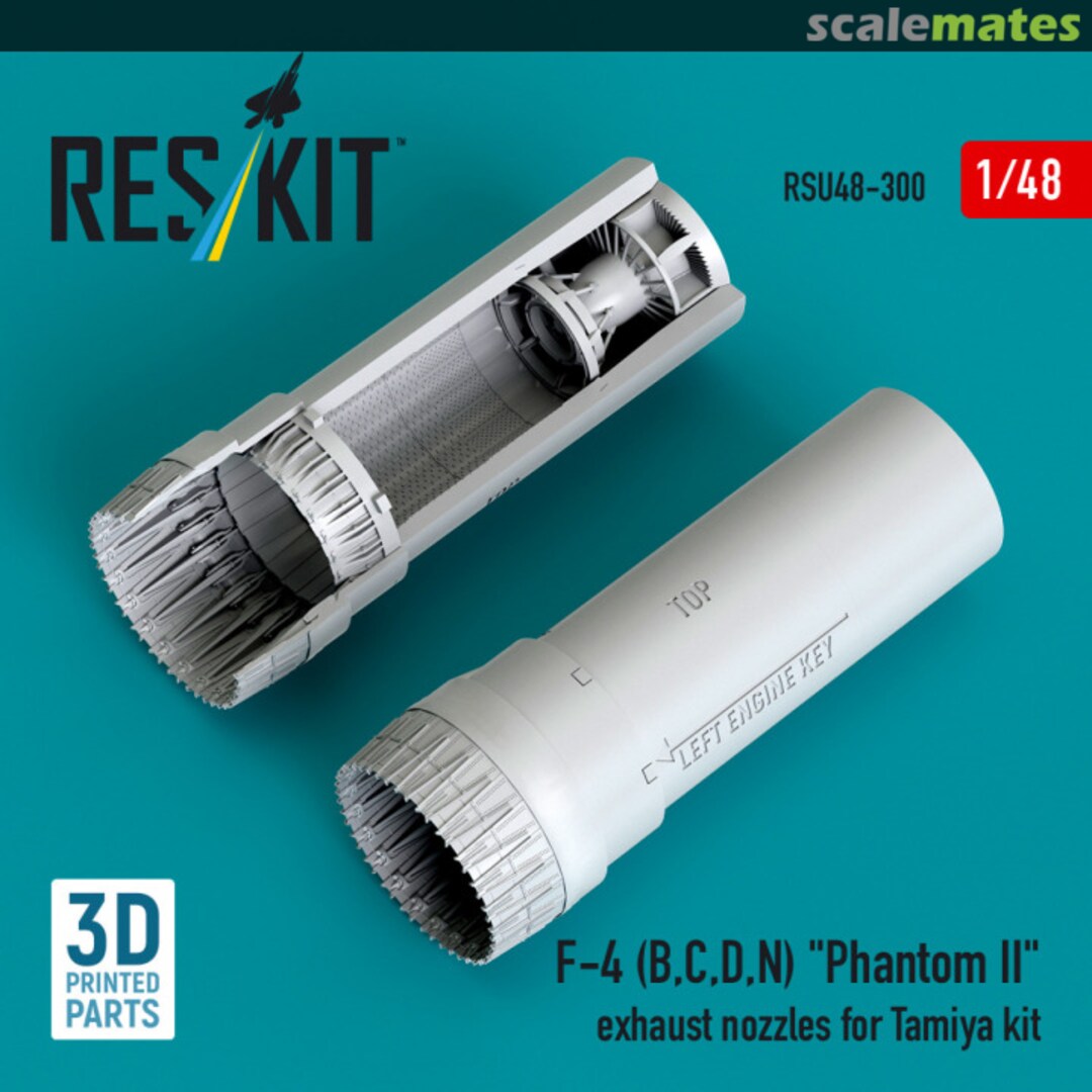 Boxart F-4 (B, C, D, N) Phantom II exhaust nozzles (3D printed) RSU48-0300 ResKit