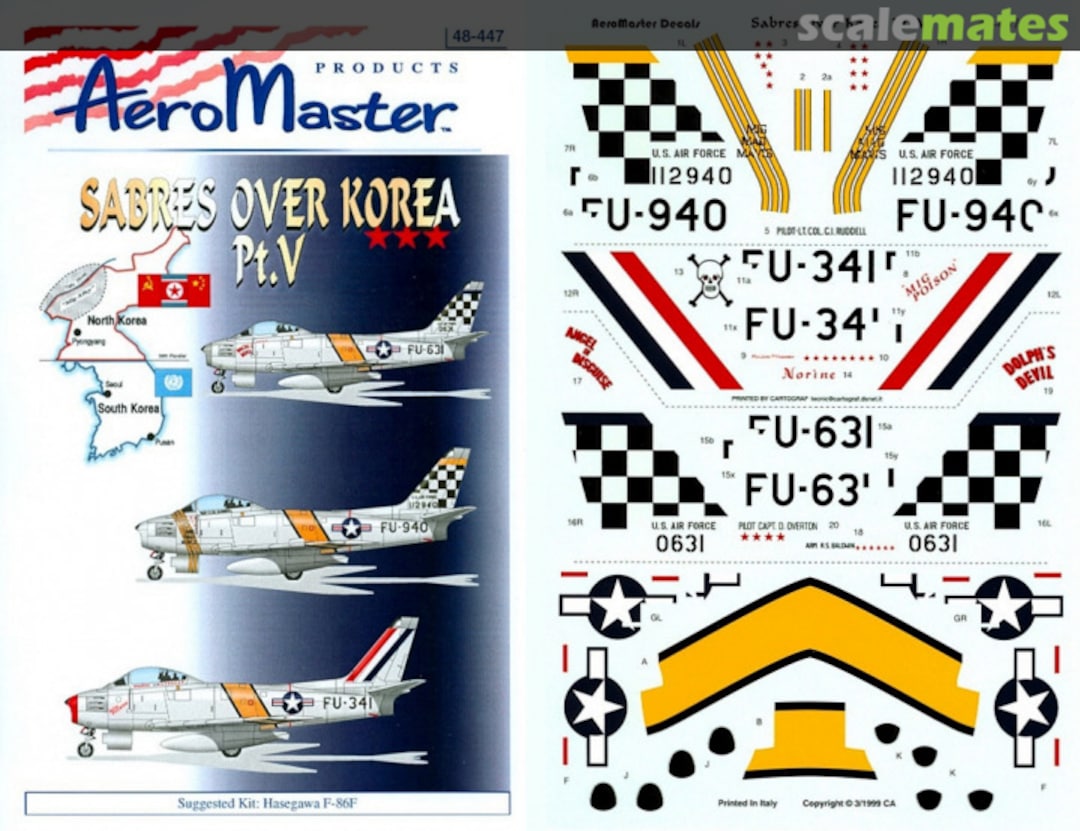 Boxart Sabres Over Korea Pt. V 48-447 AeroMaster Boxart Sabres Over Korea Pt. V 48-447 AeroMaster