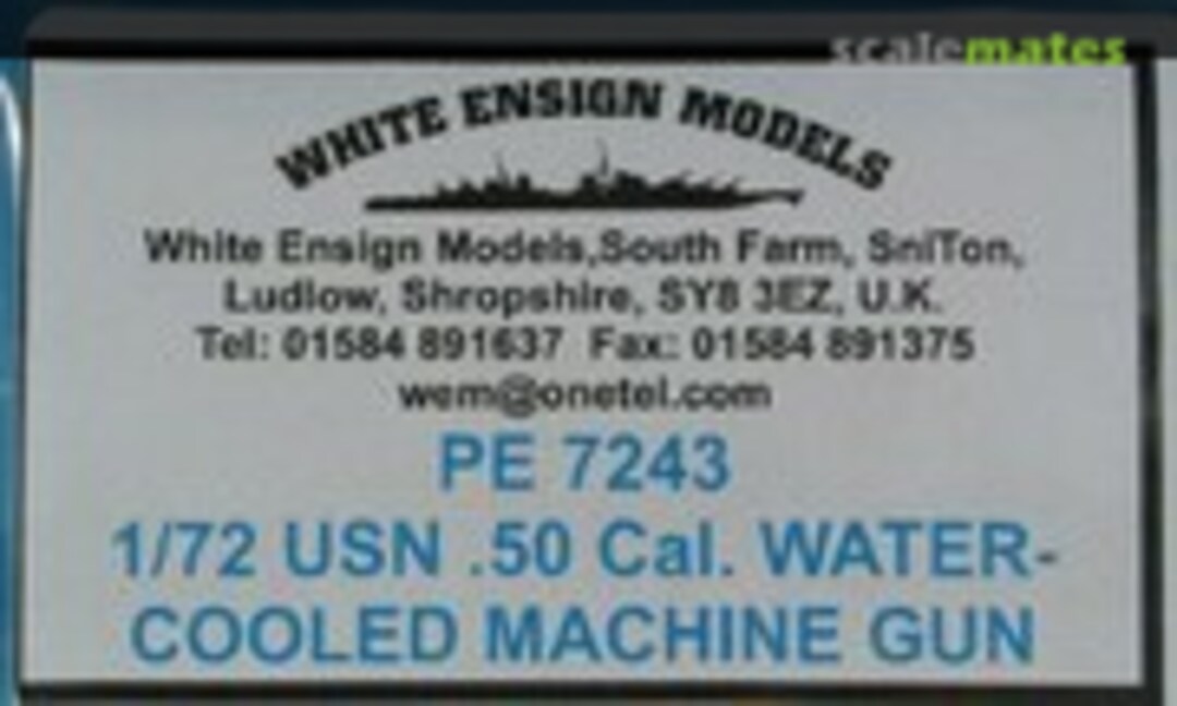 1:72 USN .50 Cal. WATER-COOLED MACHINE GUN (White Ensign Models PE 7243) PE 7243