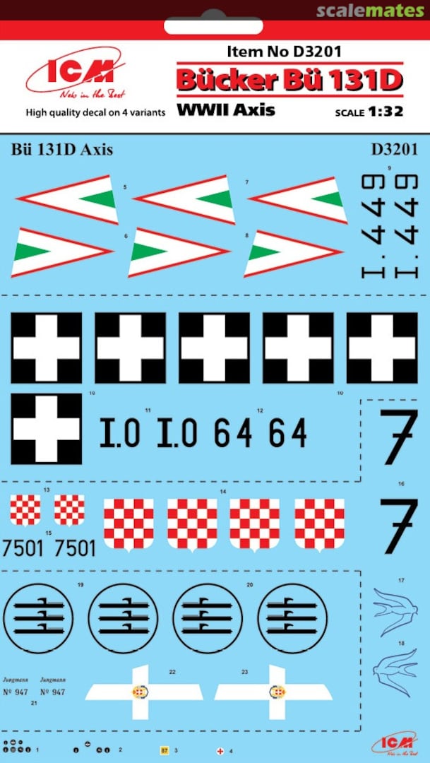 Boxart Bücker Bü 131D Axis WWII D3201 ICM Boxart Bücker Bü 131D Axis WWII D3201 ICM