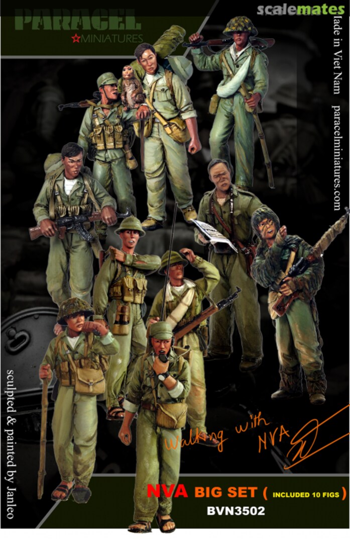 Boxart NVA BIG SET 2 (Walking with NVA) BVN3502 Paracel Miniatures Boxart NVA BIG SET 2 (Walking with NVA) BVN3502 Paracel Miniatures
