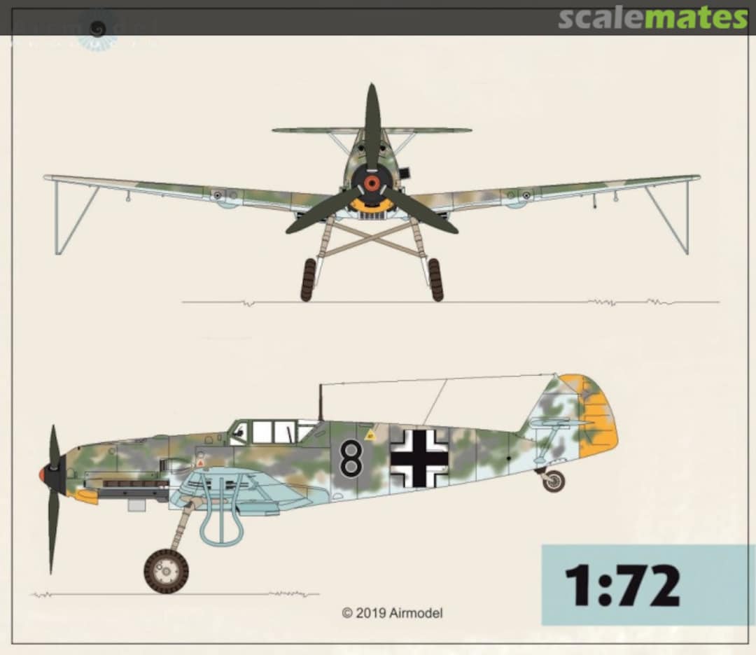 Boxart Messerschmitt Bf 109 E "Idiotenbock" training vehicle AM-6051 Airmodel Boxart Messerschmitt Bf 109 E "Idiotenbock" training vehicle AM-6051 Airmodel