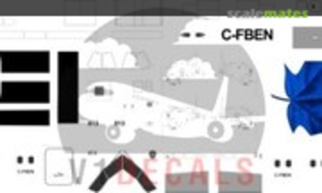 1:72 Air Canada Jazz DeHavilland Dash 8-100 (V1 Decals V1D0056-72) V1D0056-72