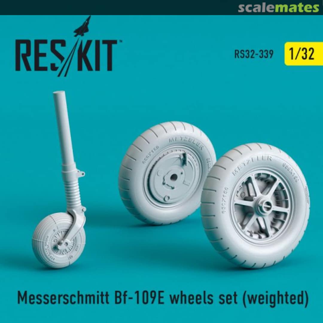 Boxart Messerschmitt Bf-109E wheels set (weighted) RS32-0339 ResKit Boxart Messerschmitt Bf-109E wheels set (weighted) RS32-0339 ResKit