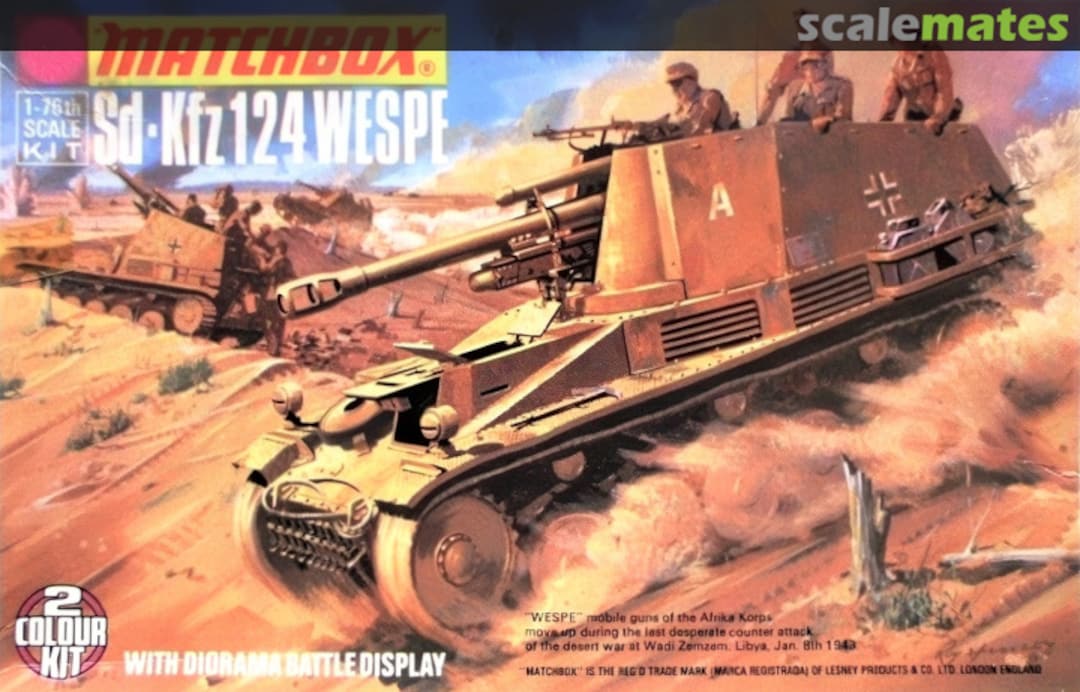 Boxart Sd.Kfz. 124 Wespe PK-77 Matchbox Boxart Sd.Kfz. 124 Wespe PK-77 Matchbox